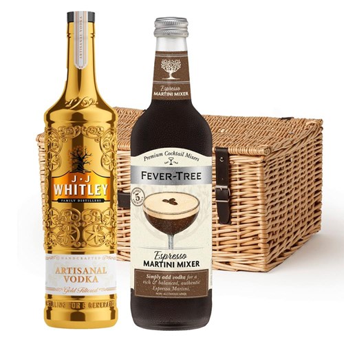 JJ Whitley Gold Artisanal Vodka 70cl Espresso Martini Cocktail Hamper